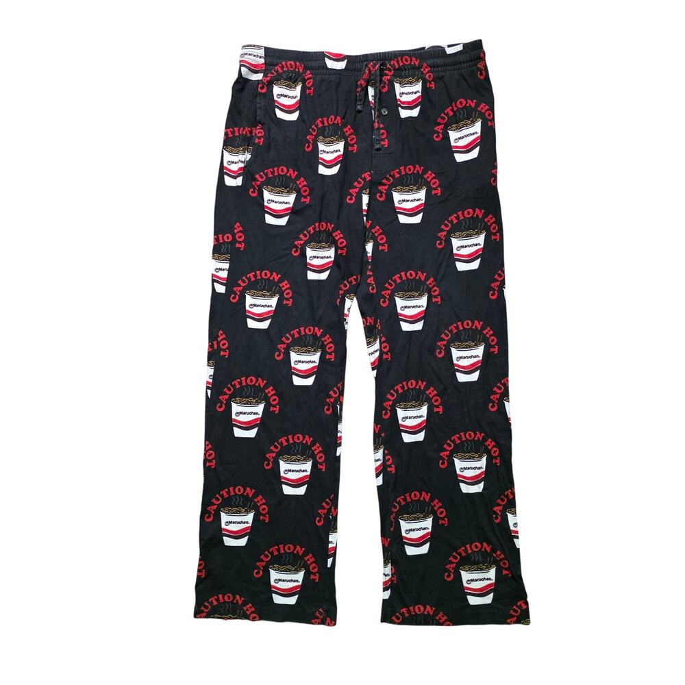Maruchan Ramen Noodle Cup Men’s Sleep Lounge Pants Size Large Caution HOT